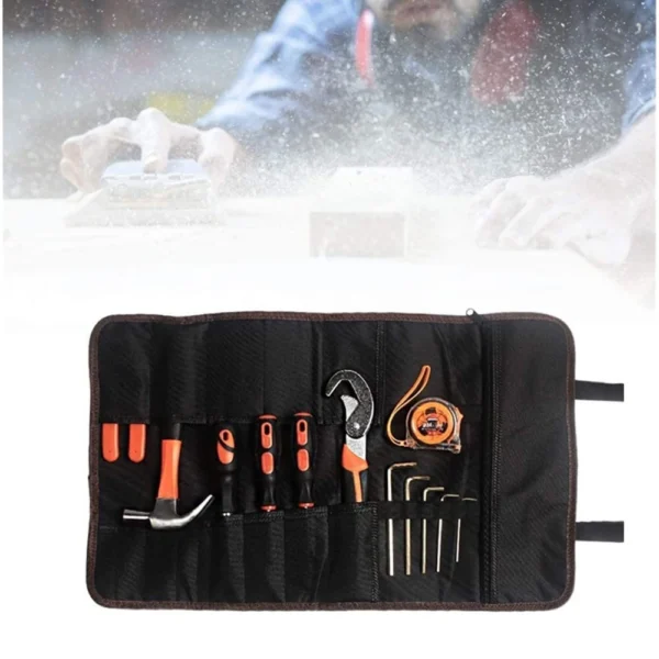 Organizer Tool Tool Bag Roll Bag, Tool Bag Bag Storage Bag, Foldable Oxford Bag for Screwdriver, Pliers, Electrician Bags