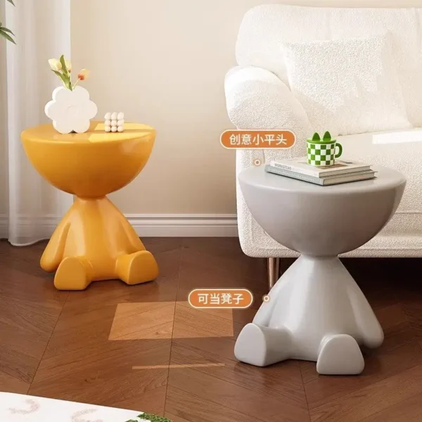 Creative small flat tea table, living room, home chairs, sofa, balcony, small tea table bedroom corner bed head table End Tables - Image 6