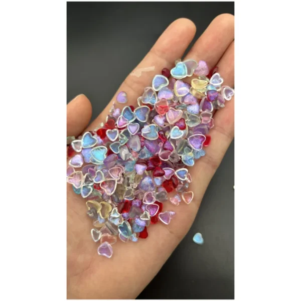 50PCS Accessories Resin Kawaii Nail Art Charms Cartoon Heart Nail Decorations Mixed Size Bulk Manicure Rhinestones Jewelry DIY - Image 5