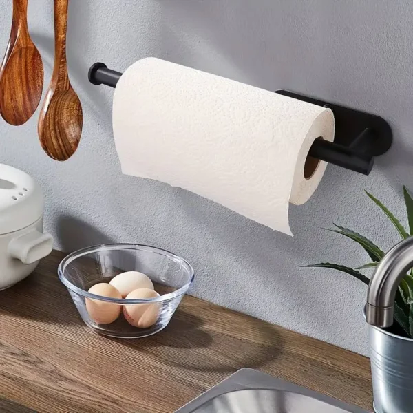 Self-Adhesive Under Cabinet Paper Towel Holders for Kitchen Paper Towels Available in Adhesive  Screws Stainless Steel - Image 4