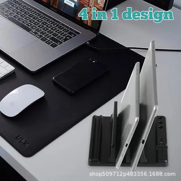 Office Laptop Stand Vertical Save Desktop Space Easy To Place Computer Accessories Scalable Width Office Desk Storage - Image 2