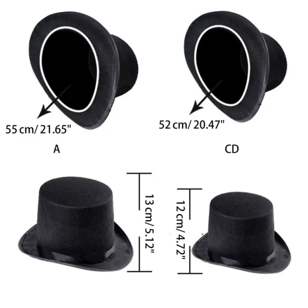 M2EA Retro Top Hat Magician Costume Cosplay Halloween Props Party Supplies Steampunk Circus Ringmaste Role Play Men Women - Image 6