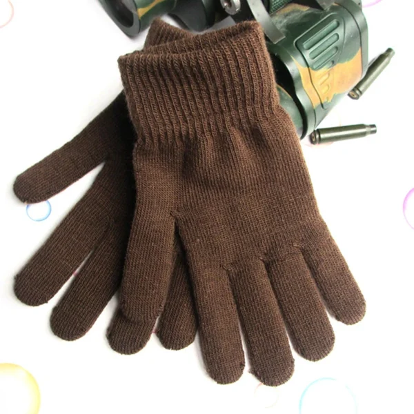 Women Cashmere Knitted Gloves Autumn Hand Warmer Winter Thicken Lining Full Fingered Mittens Skiing Short Wrist Gloves Warm - Image 4