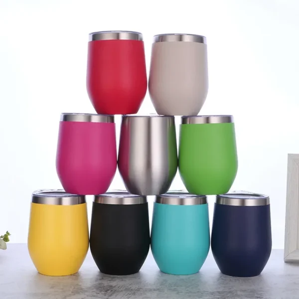 12OZ Stainless Steel Eggshell Cup Cold and Hot Thermal Mug Beer Mugs Wine Glasses Tumbler Thermal Cup for Coffee - Image 3