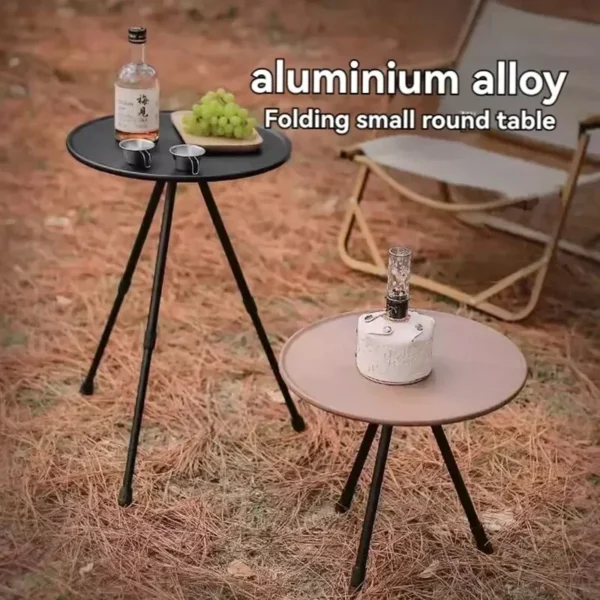 Outdoor Small round Table Camping Leisure Ultra Lightweight Portable Picnic Garden Table, Coffee Table, Tea Table, Dining Table - Image 3