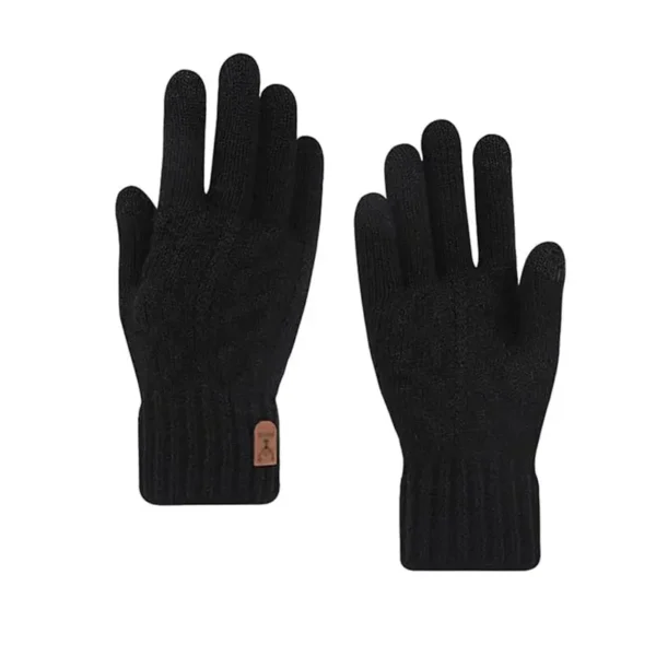 Winter Gloves Warm Knitted Touch Screen Gloves with Elastic Windproof Cuff Winter Outdoor Riding Sport Cold Proof Mittens Gloves - Image 2