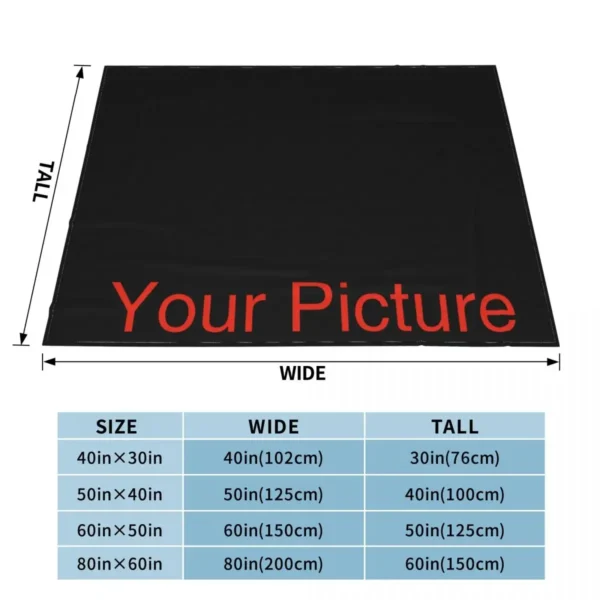 Your Picture Blanket Cover Coral Fleece Plush Customized DIY Print on Demand Dropshipping Warm Throw Blankets for Bed Bedspread - Image 6