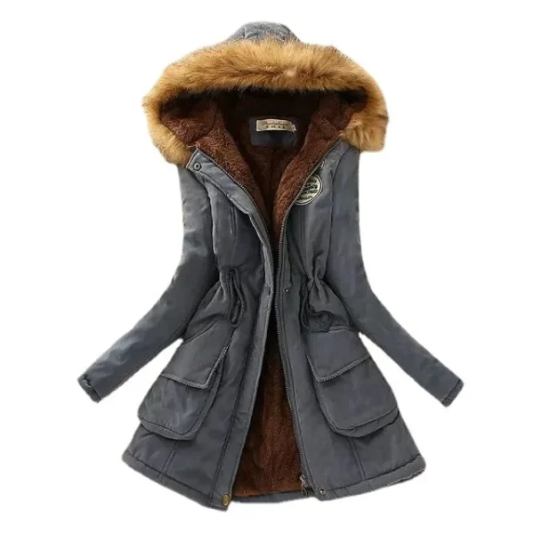 2024 New Autumn Winter Women Cotton Jacket Padded Casual Slim Coat Emboridery Hooded Parkas Wadded Warm Overcoat - Image 5