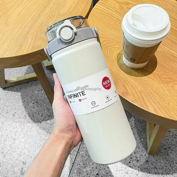 1.2L Large Capacity Thermo Bottle with Straw Stainless Steel Thermal Water Bottle Keep Cold and Hot Thermos Cup Vacuum Flask - Image 4