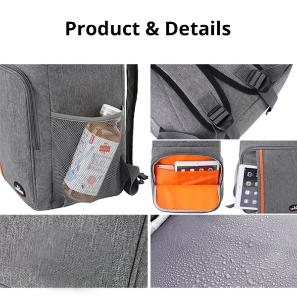 1pc Shoulder Insulation Bag Multifunctional Outdoor Picnic Insulation Fresh-keeping Backpack Leak-proof Ice BagTravel Essentials - Image 5