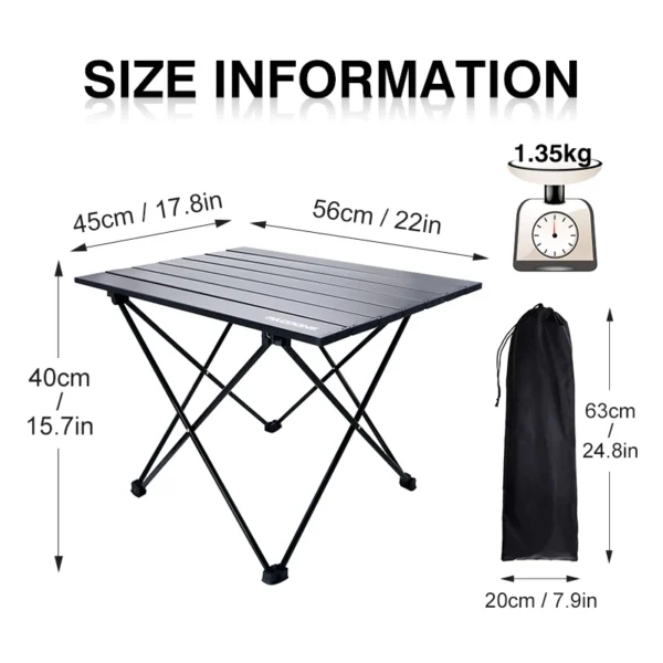 PACOONE Outdoor Camping Table Ultralight Backpack Portable Folding Table High Load Carrying Hiking Beach Picnic Barbecue Durable - Image 3