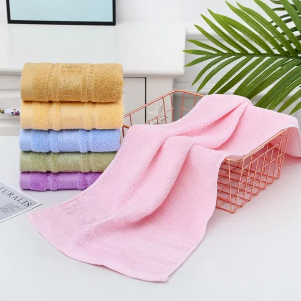 Wholesale Bamboo Fiber Bamboo Forest Towel Absorbent Soft Face Towel Company Labor Insurance Gift Embroidered Logo - Image 4