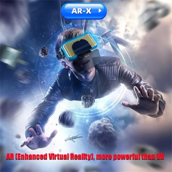 AR-X VR Glasses Virtual Reality 3D Glasses HD IMAX Game Cardboard VR Headset For 4.7-6.3" Smartphone Foldable Enhanced VR Helmet - Image 2