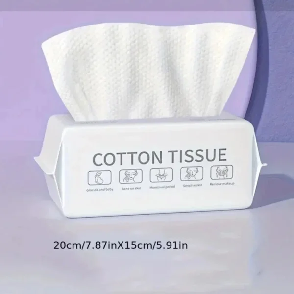 50pcs Disposable Face Wash Towel Extractable Cotton Soft Towel Cotton Beauty Salon Cleansing Face Wipe Towel Towel - Image 3