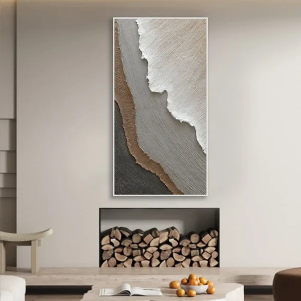 3D Ocean Waves Art Handmade Painting on Canvas Painting Party Texture Wall Art Wabi-Sabi Wall Art Living Room Fashion Room Decor - Image 5