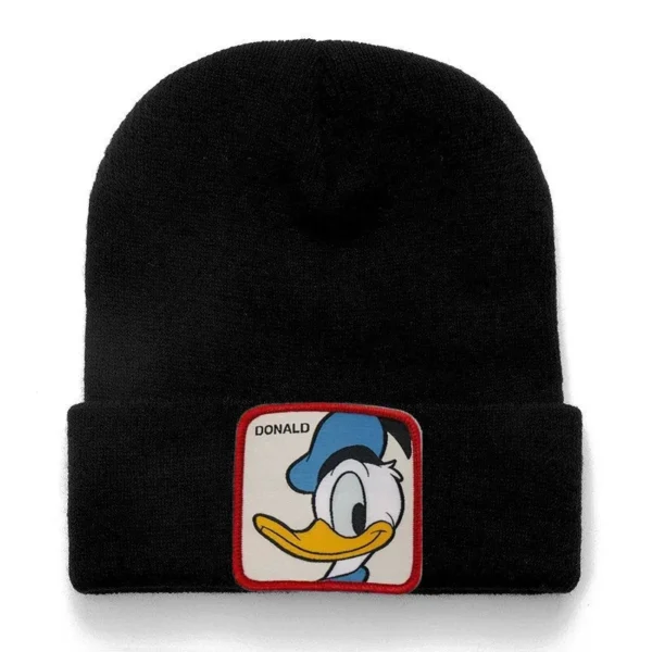 Disney Mickey Donald Beanie High Quality Cotton Casual Beanies for Men Women Warm Knitted Winter Hat Fashion Solid Unisex Cap - Image 3