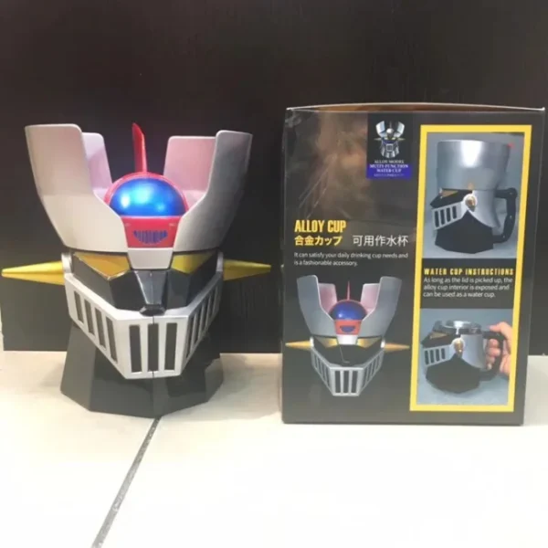 410ml Japanese Anime MAZINGER Z Transformation Robot Coffee Mugs with Lid Stainless Steel Cup Office Milk Tea Cups Drinkware - Image 5