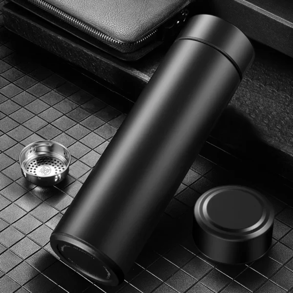 1pc 500ml Black Stainless Steel Creative Smart Thermos BottleTemperature Display Thermal Mug Male Female Portable Business Gift - Image 3