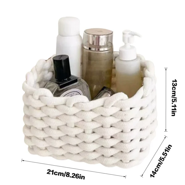 Rustic Retro Desktop Storage Basket Makeup Brush Desktop Sundries Organizer for Home Bathroom Accessories - Image 3