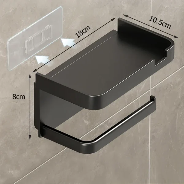 Toilet Paper Holder Plastic Storage Rack Kitchen Towel Placement of seasoning bottles Bathroom Wall Roll of Paper Phone Storage - Image 5