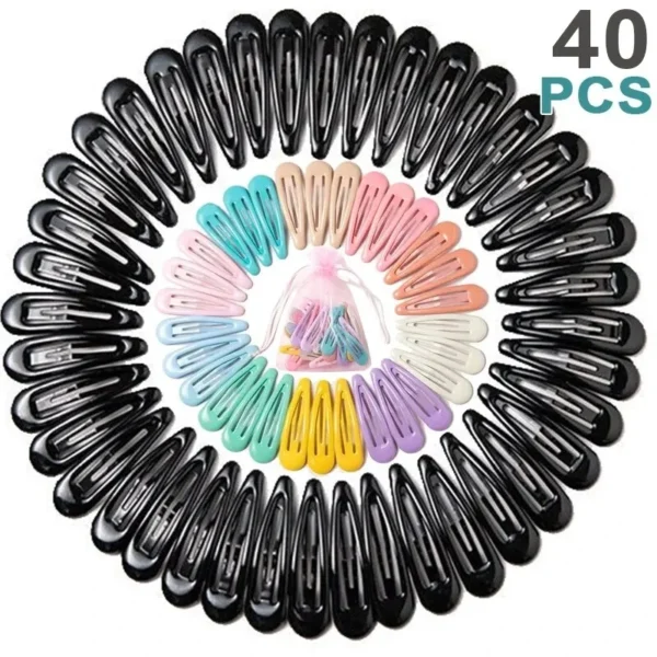 10-40Pcs/pack Colors Hair Clips For Women Girls Fashion Solid Kids Hair Accessories Snap Metal Barrettes Hairpins Clip Bobby Pin - Image 6