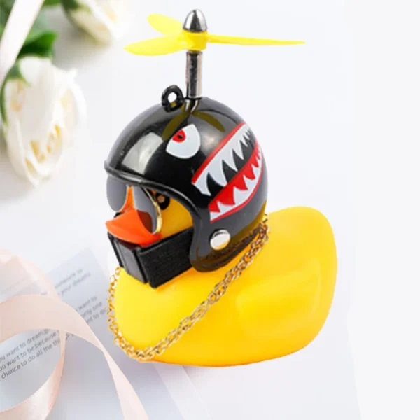 Car Broken Wind Helmet Small Yellow Duck Car Decoration Accessories Wind-breaking Wave-breaking Duck Cycling Decor Goods Gift - Image 2