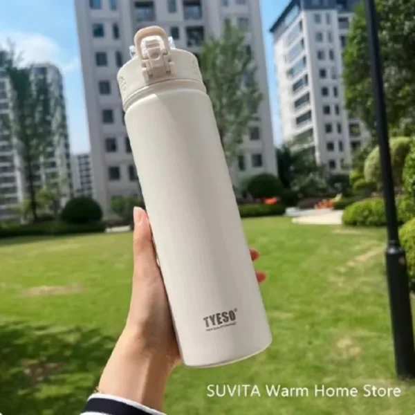 1pc Thermos Bottle with Straw 530ml 750ml Stainless Steel Thermal Cup Car Insulated Flask Water Tumbler for Outdoor Sports - Image 4