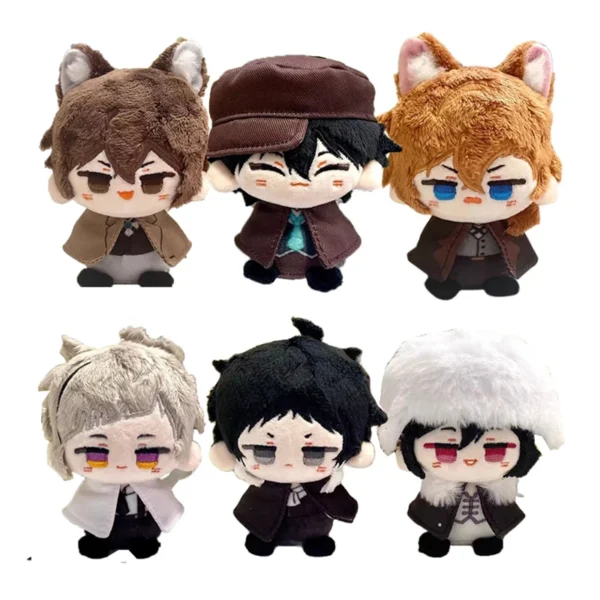 10cm Dazai Osamu Plush Nakahara Chuuya Fyodor Dostoevsky Edogawa Rampo Doll Mini Pendant Keychain Cute Anime Toy Gift