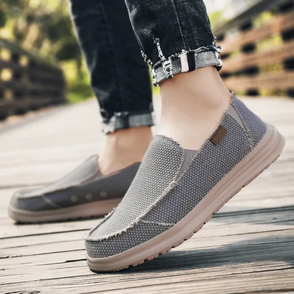 Summer Denim Canvas Men Breathable Casual Shoes Outdoor Non-Slip Sneakers Comfortable Driving Shoes Men's Loafers Big Size 39-47 - Image 4