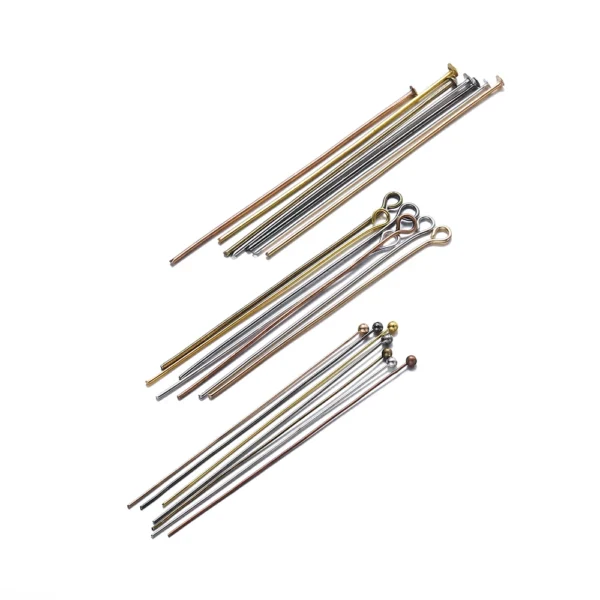 200pcs 16/20/25/30/35/40/45/50mm Flat Head/Ball Head/Eye Head Pins Metal Headpins For DIY Jewelry Findings Making Accessories - Image 5