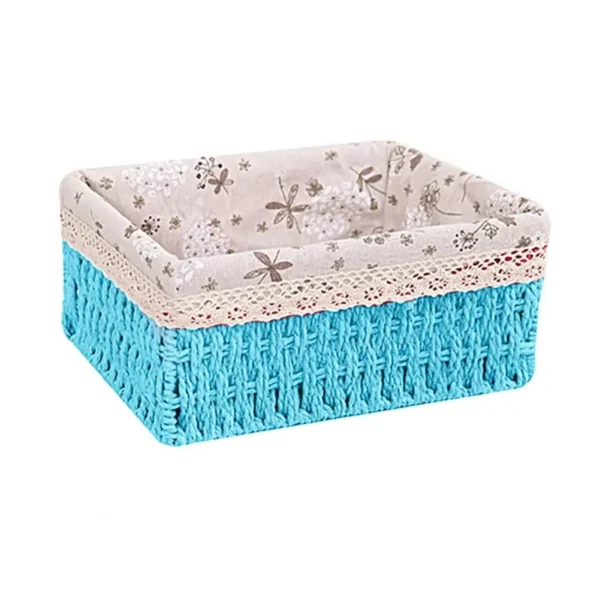 Storage Basket Eco-friendly Wear Resistant Fabric Anti-deform Rattan Organizer Case Handmade Straw Snacks Fruit Debris For Home - Image 4