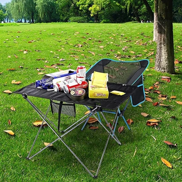 Ultralight Portable Folding Camping Table Compact Roll Up Tables with Carrying Bag for Outdoor Camping Hiking Picnic - Image 4