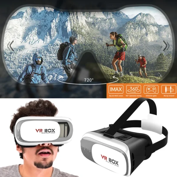 Original VR Virtual Reality 3D Glasses Box Stereo Google Cardboard Headset Helmet for IOS Android Smartphone Rocker - Image 6