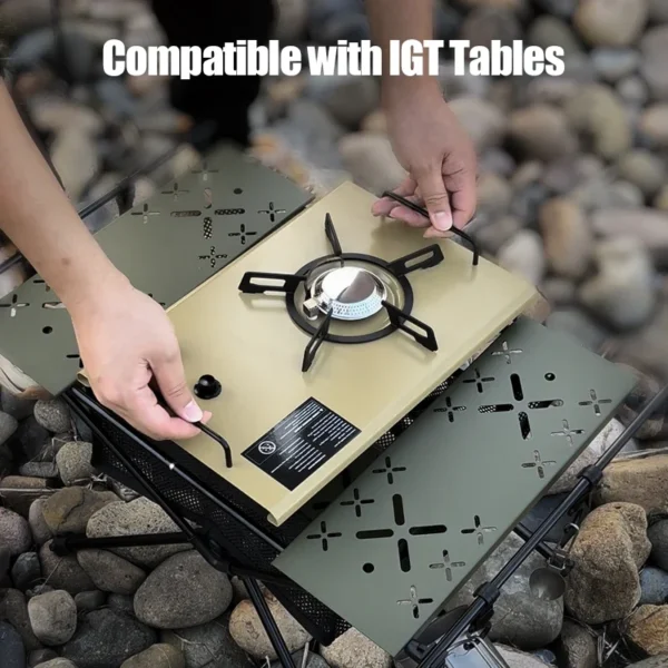 WESTTUNE Camping Table with IGT Stove Portable Aluminum Alloy Folding Table with Accessories Multifunctional Outdoor Tables - Image 6