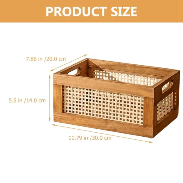 Decorative Basket Book Storage Woven Baskets For Storage Basket Organizing Nursery Bedroom Rattan Bathroom - Image 6