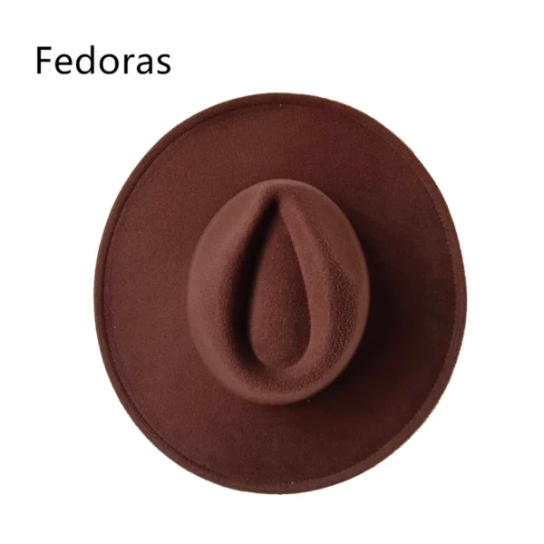 Gorras Hat Fedoras 9.5cm Wide Brim Hat Women's Winter Men's Hat Denim Felt Women's Hat New Fedora Sombreros ??ѧ?ܧ? ?ا֧ߧ?ܧѧ? - Image 5