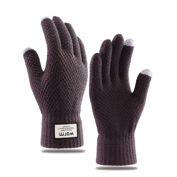 Winter Men Knitted Gloves Touch Screen High Quality Male Mitten Thicken Warm Wool Cashmere Solid Men Business Gloves Autumn - Image 6