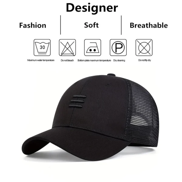 Men Hip Hop Baseball Mesh Cap Caps Summer Cap for Women Bone Gorras Black Dad Hats Trucker Caps Casquette Snapback Hats - Image 6