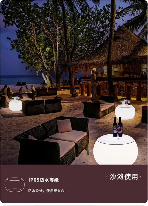 Outdoor Light-emitting Table and Chair Combination Wedding Event Colorful Furniture Balcony Tables and Chairs LED Bar Furniture - Image 5