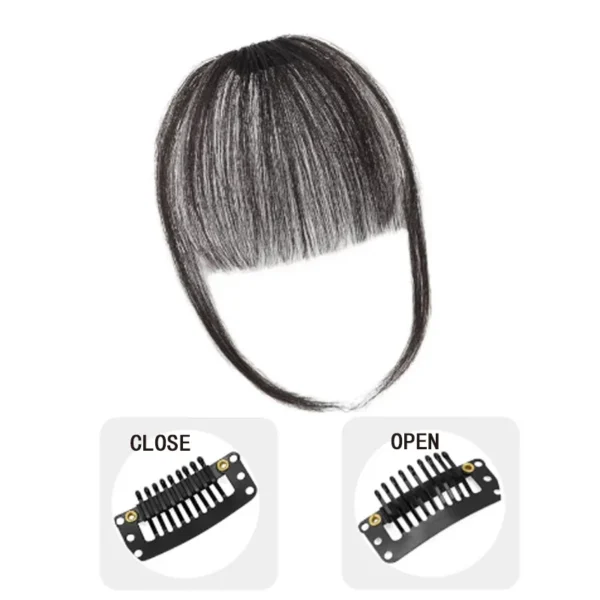 Synthetic  French Style Air Bangs Wig Clip Hairstyle Tool Hair Clip Extension  Hair False Tassel Wig Women's Hair Clip Bangs - Image 2