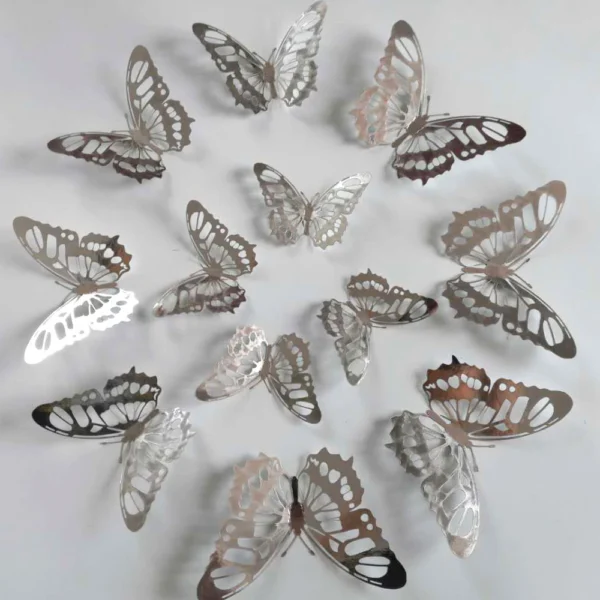 12 Pcs/Set 3D Wall Stickers Hollow Butterfly for Kids Rooms Home Wall Decor DIY Mariposas Fridge stickers Room Decoration - Image 5