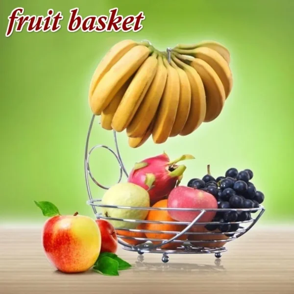 Metal Fruit Basket Banana Rack Fruit Rack Storage Basket Table Dinner Snacks Serving Picnic Decorative  Kitchen Dinning - Image 6