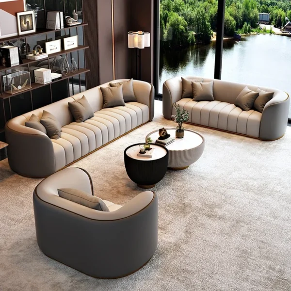 Cozy Simple Fancy Sofas Living Room Waterproof Recliner Lazy Puffs Sofa Hotel Floor Love Seat Divani Da Soggiorno Furniture - Image 3