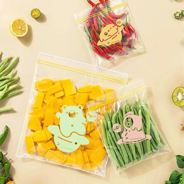 15/20/30Pcs Fresh Keeping Bag For Vegetable Fruit Storage Kitchen Food Freezing Preservation Zipper Sealed Bags - Image 2