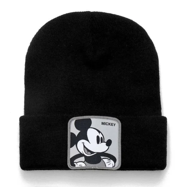 Disney Mickey Donald Beanie High Quality Cotton Casual Beanies for Men Women Warm Knitted Winter Hat Fashion Solid Unisex Cap - Image 2