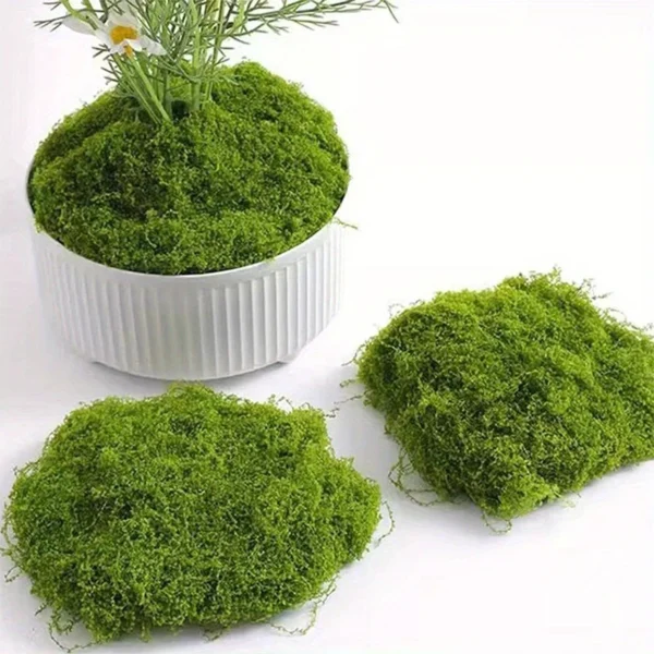 Green Fake Moss DIY Crafts Grass Artificial Moss Faux Preserved Moss Green Plant Home Room Garden Decor Landscape Fake Grass - Image 4