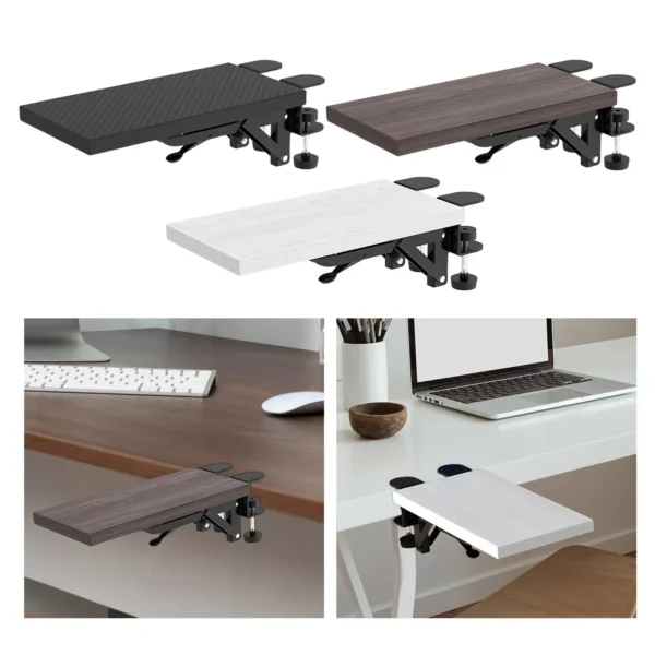 Wood Computer Arm Bracket, Comfortable Foldable Elbow Support for Chair Table - Image 3