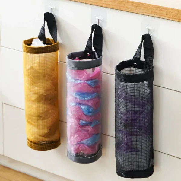 Kitchen Wall-mounted Storage Basket, Household Large-capacity Plastic Bag Storage Bag Plastic Bag Storage Box Wall Hanging Bag