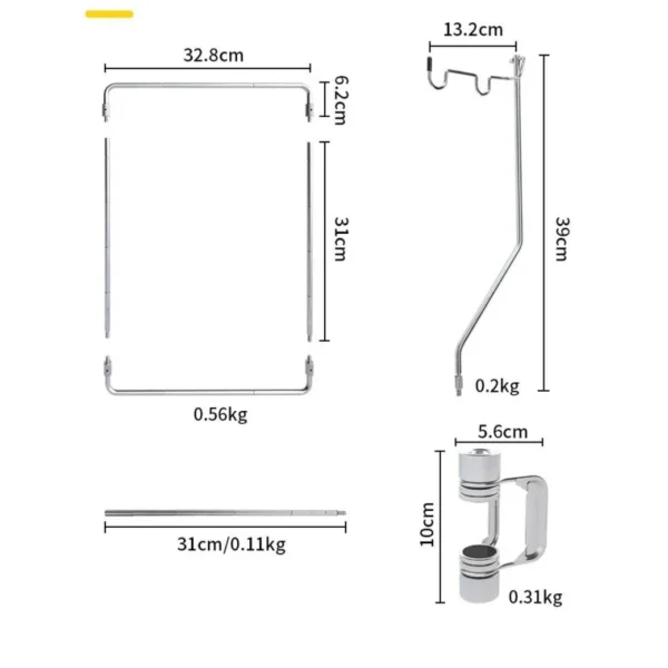 Outdoor IGT Table Supply Portable Light Pole Bracket Stainless Steel Desktop Bracket Camping IGT Table Accessories New - Image 2