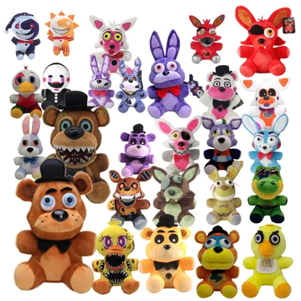 20cm FNAF Plush Toys Kawaii Freddys Animal Foxy Bonnie Bear Ribbit Stuffed Plush Toys In Stock Plush ​Birthday Gift For Kids AAA